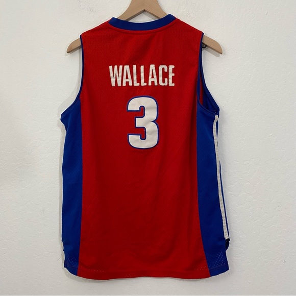 Reebok NBA Pistons 3 Wallace Men’s XL Vintage Basketball Jersey Retro Sports - Picture 5 of 5
